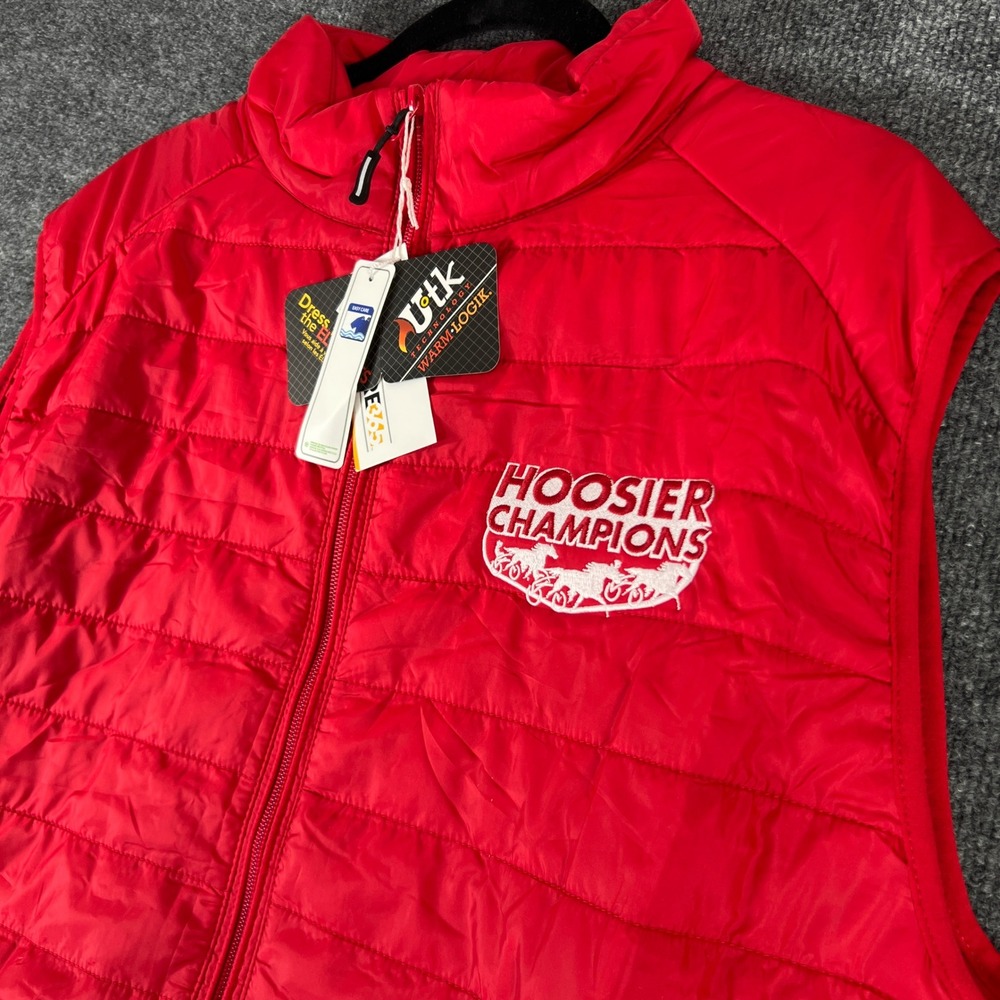 CORE365 Warm Logik Red Puffer Vest Hoosier Champions‎ Men's 2XL